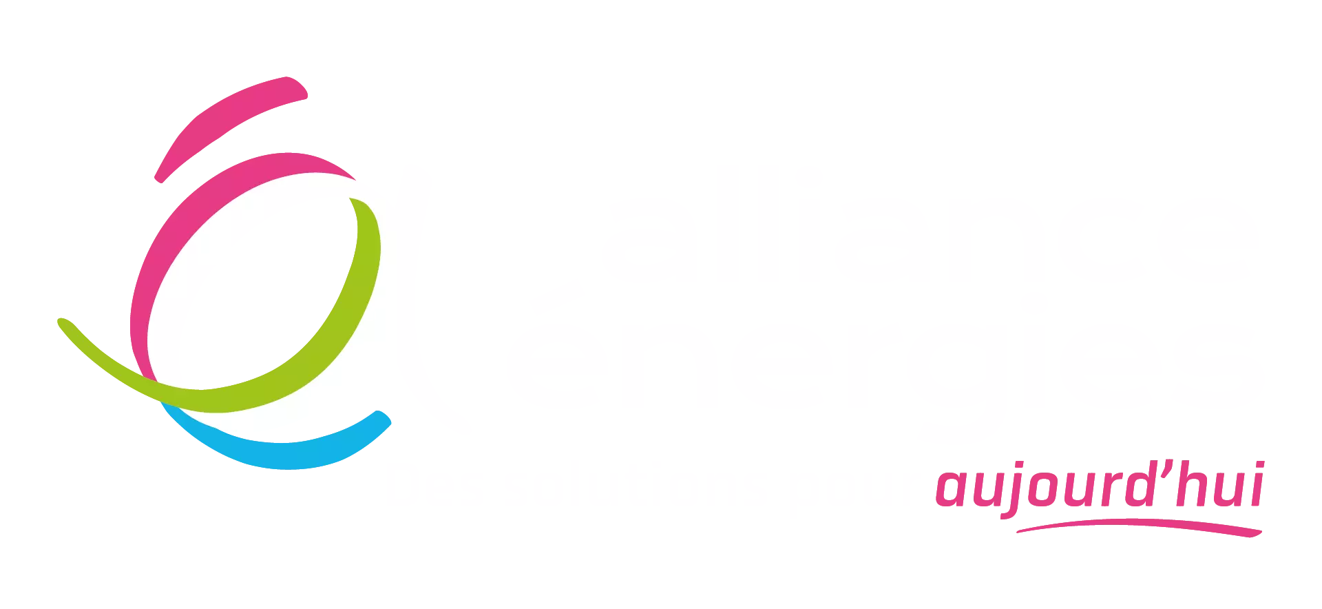 Logo Alliance Énergies - Des solutions pour aujourd'hui - Blanc avec couleurs Logo Alliance Énergies - Des solutions pour aujourd'hui - Blanc avec couleurs
