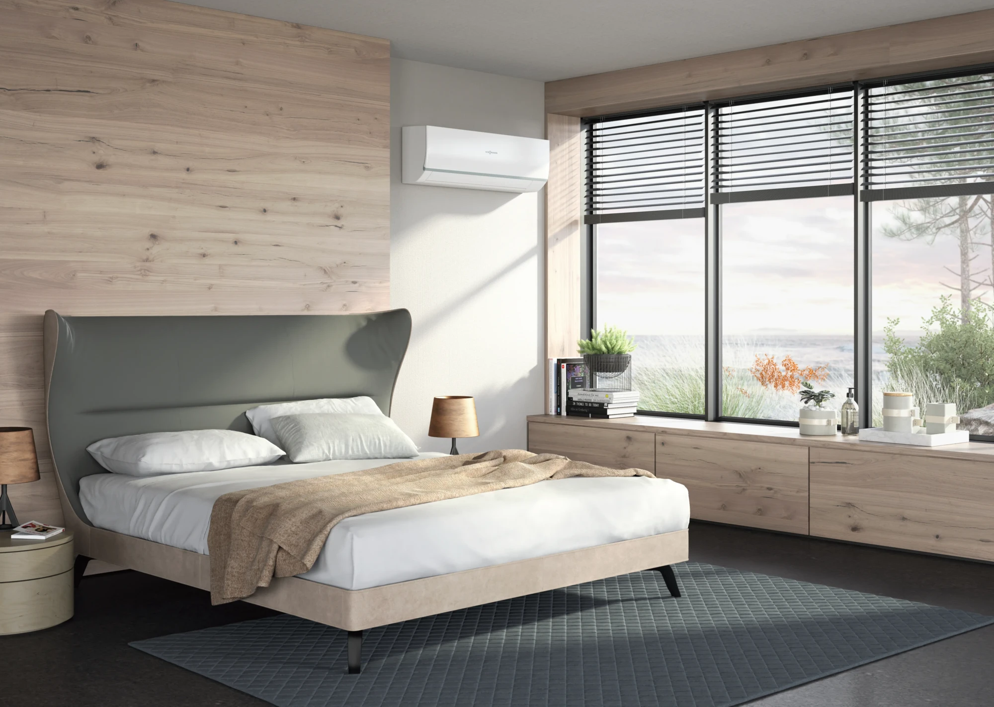 Vitoclima 300-S_Inneneinheit weiss_Schlafzimmer_Milieu